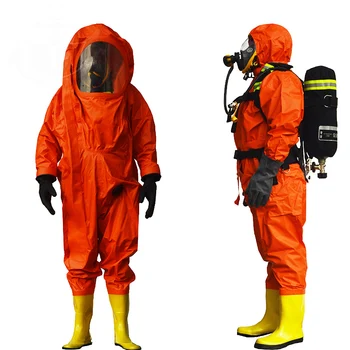 Full Body Safety Encapsulated Chemical Suit Chemical Protective ...