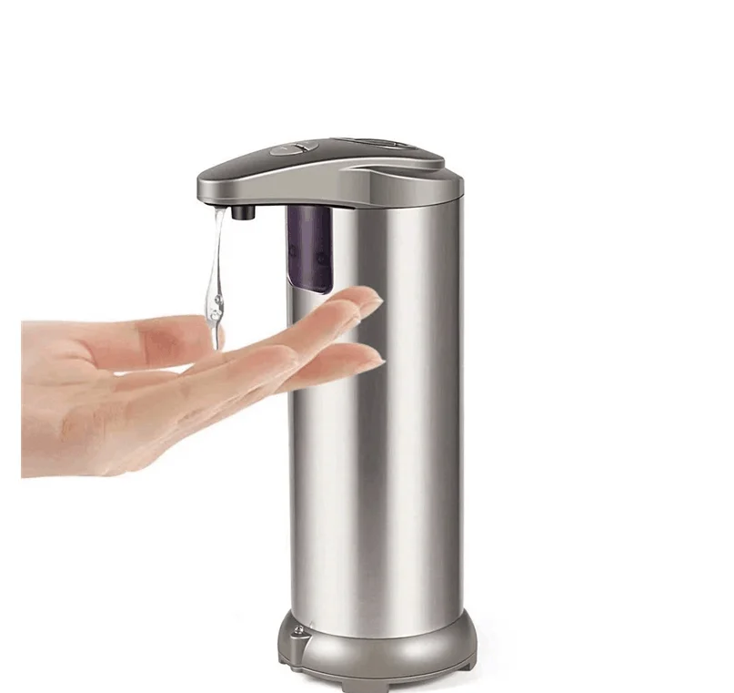 Touchless High Capacity  Adjustable Switches Automatic Metal Soap Dispenser With Waterproof Base