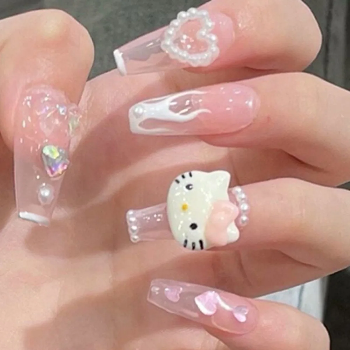 Nail Phương Lê Mẫu nail Hello Kitty đáng yêu dễ thương dành cho các bạn  gái