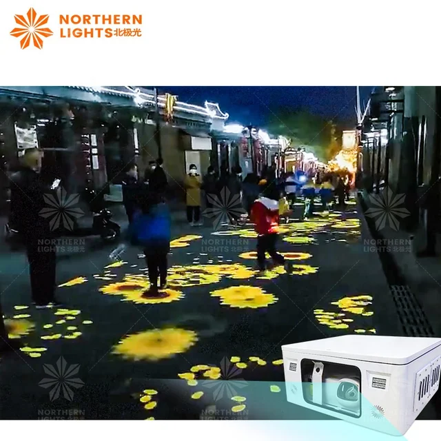 Best Interactive floor Hologram Using whiteboard and mobile Projector Game 3D Interactive Floor Projection System