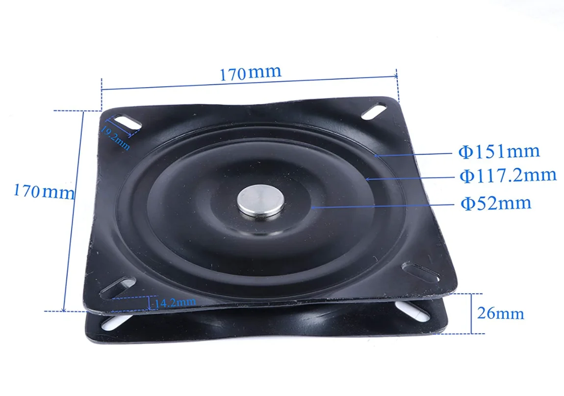 thumbnail image 2 of DGQ 360 Degree Boat Seat Swivel - Heavy Duty 6" Base Plate For Bar Stools & Marine Seating 2 of 14