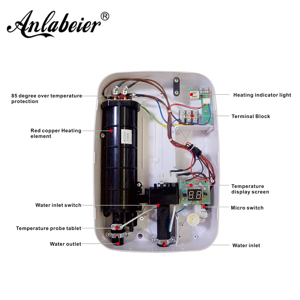 2019 Best Instant Electric Shower Water Heater India CE Certification