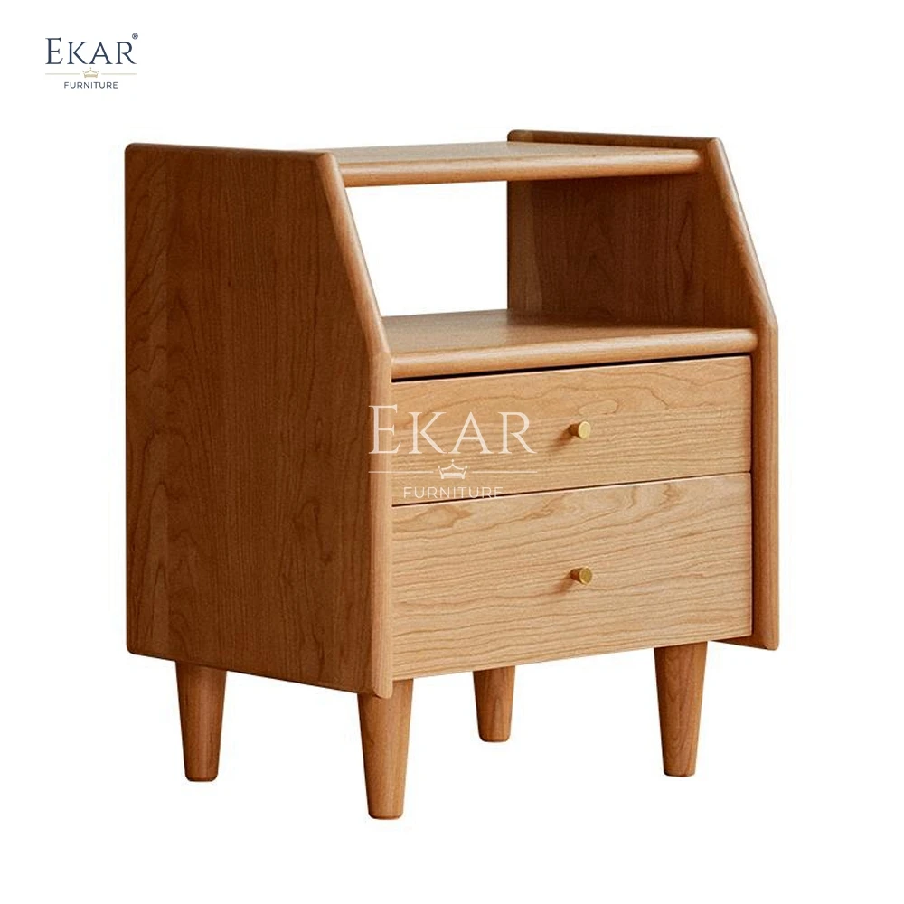 New design modern furniture natural wood bedside table