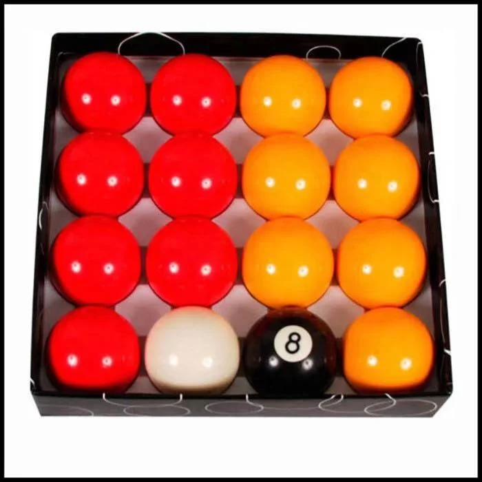 高品質レッドイエロービリヤードボールセット57.2mm - 3kgボックス入
