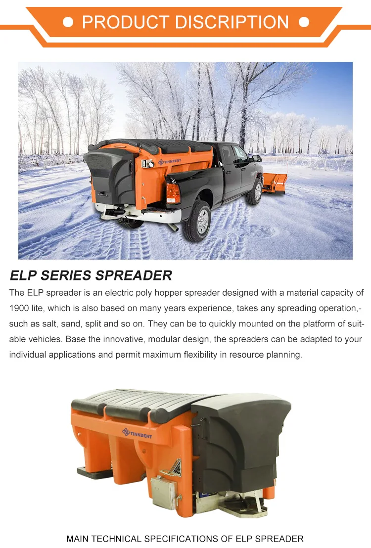 High Quality Vehiclemounted Snowmelting Agent Spreader Elp Electric