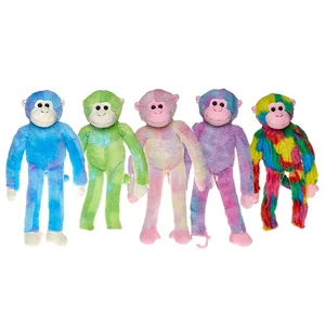 Custom Cute Rainbow Monkey Stuffed Animal Soft Monkey Large Plush Toy With Long Leg and Arm