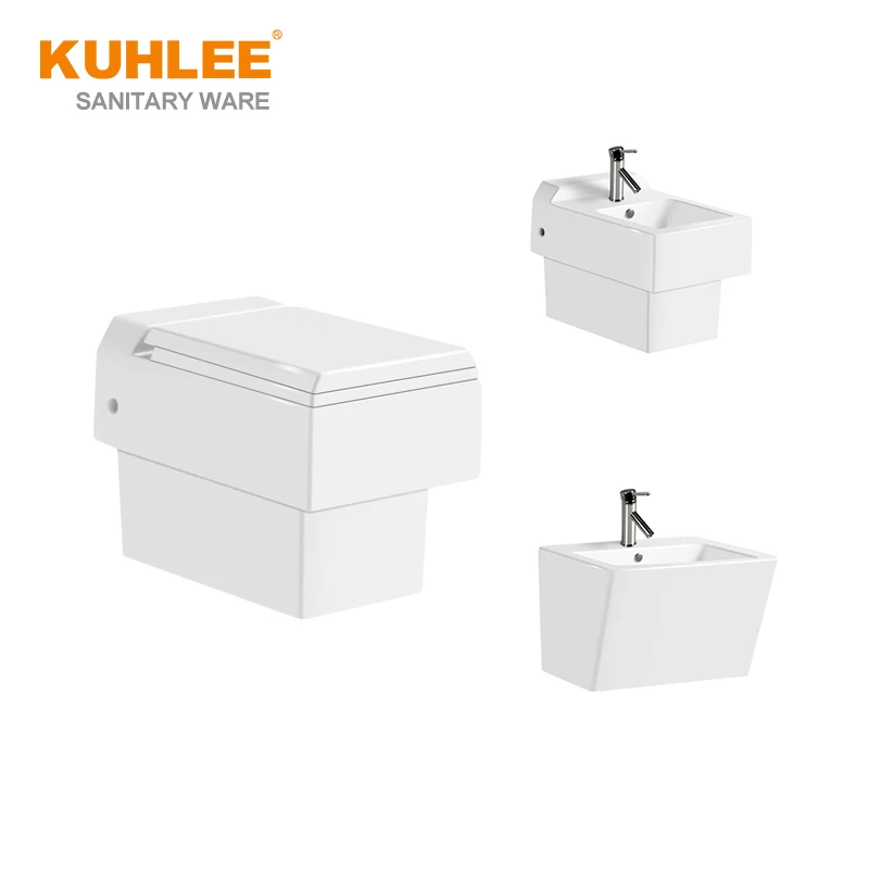 New Shape Bathroom Wall Hung Wall Hung Bidet Toilet Ceramic WC Toilet Sets With Bidet And Basin Sanitary Ware Suite