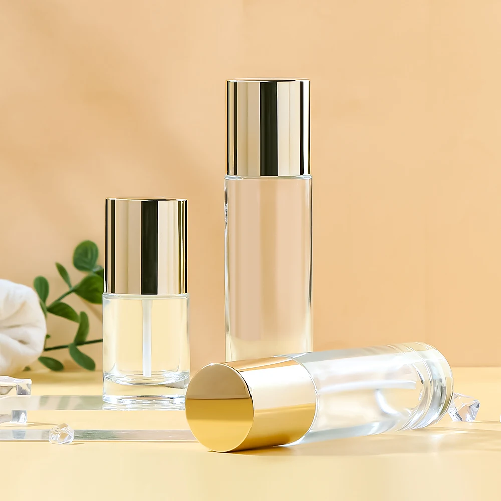 High End Cosmetic Packaging Materials Glass Empty Bottles Small Batch Silk-screen LOGO