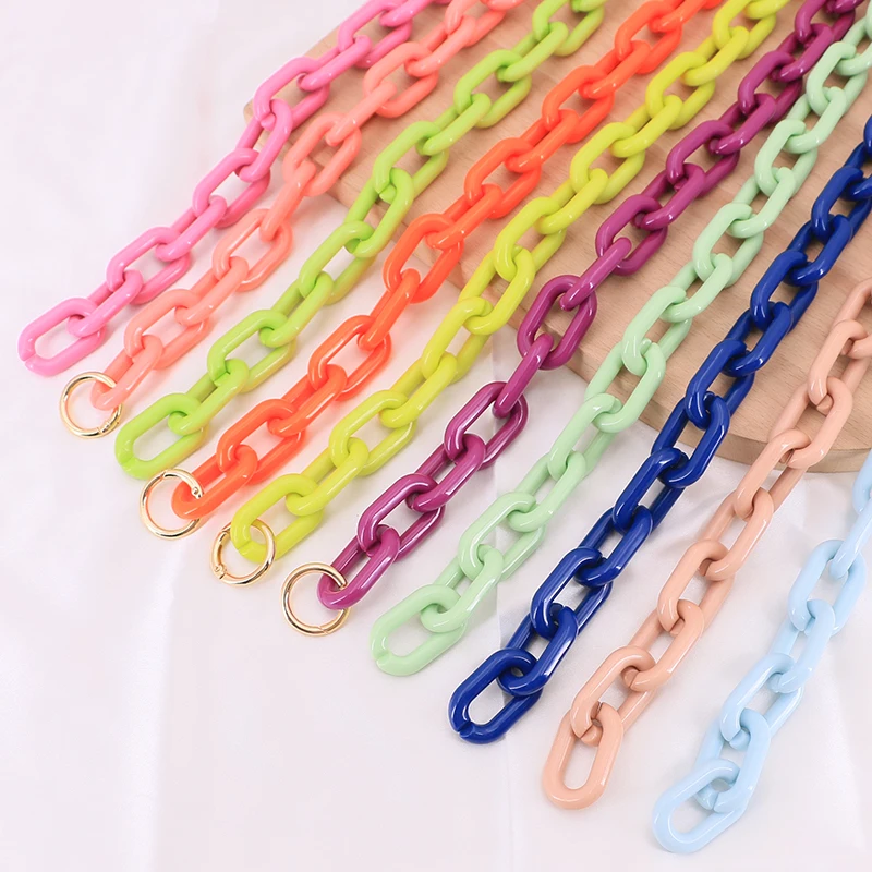 Diy Chunky Acrylic Chain Strap For Handbag Bags Candy Color