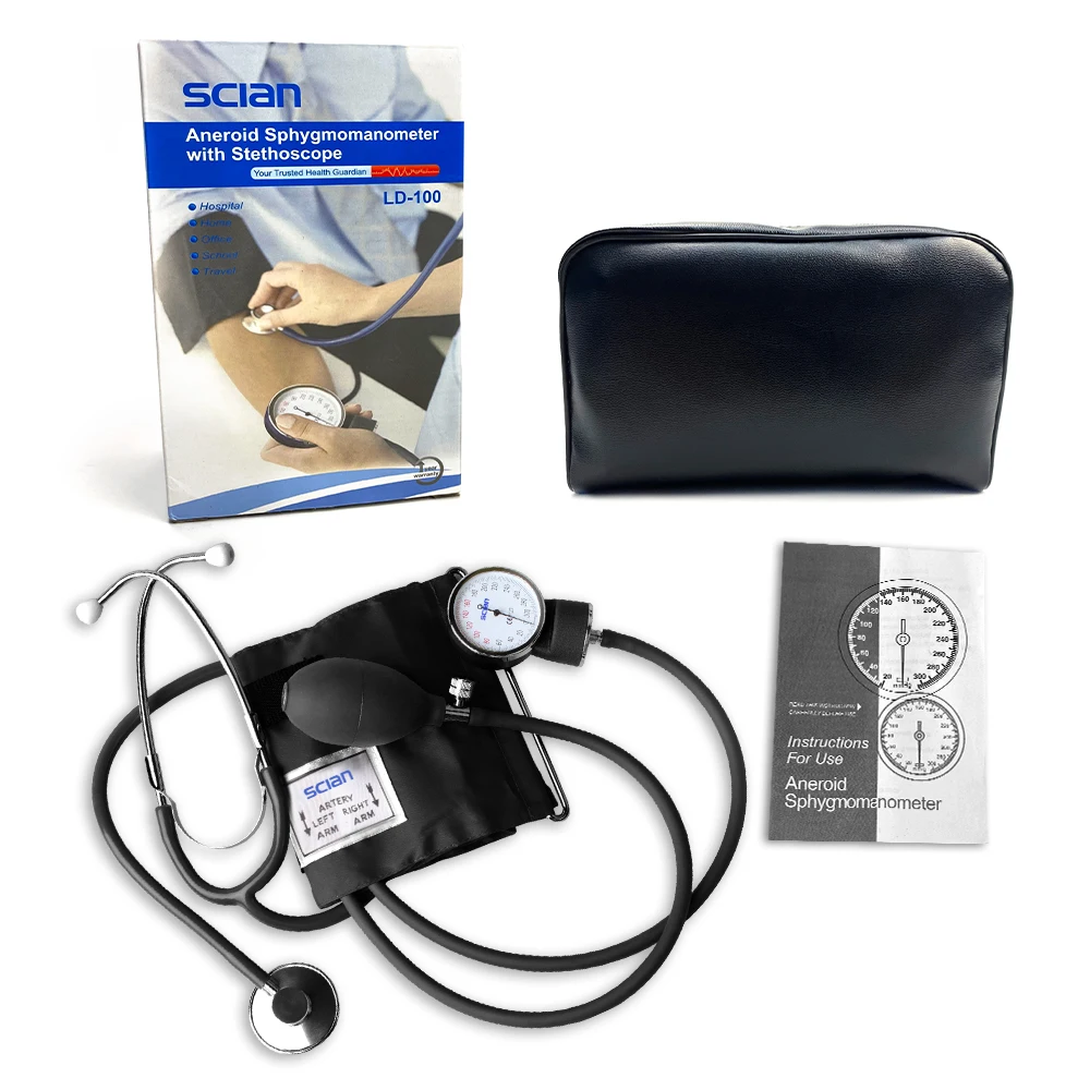 HONSUN Upper Arm Manual BP Aneroid Sphygmomanometer With Single or Dual Head Stethoscope