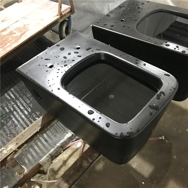 Northern Europe Modern High End Custom Designer Bathroom WC Matte Black Wall Hung Toilets