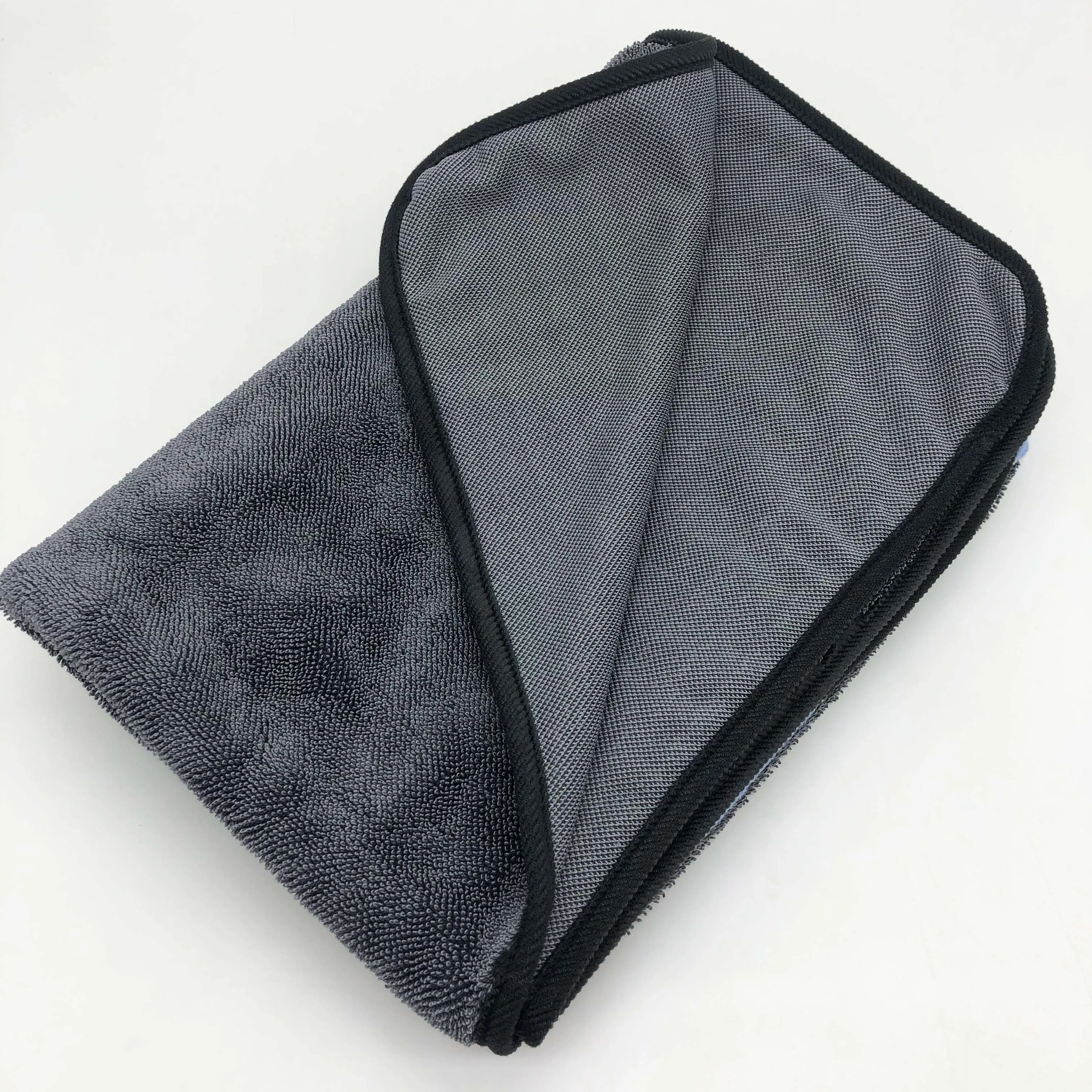 Single Side High Drying Twisted Loop Towel Microfiber Towel with Border Edge