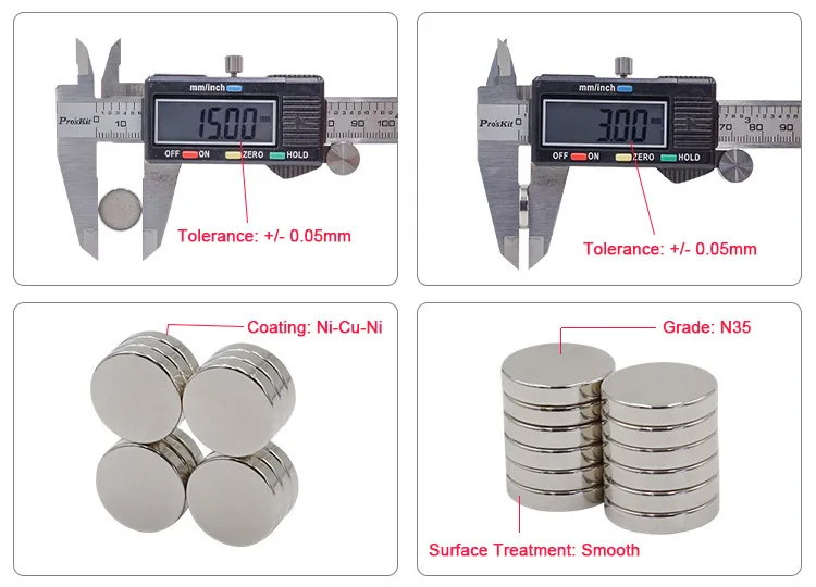 Super Strong Customized N35 N40 N42 N50 N52 Iman De Neodimio Permanent Neodymium Magnets