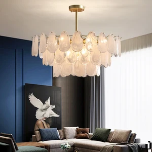 Modern Luxury Crystal Chandelier for Living Room Bedroom Dining Room Adjustable Beam Angle Switch Control for Hotels Staircases