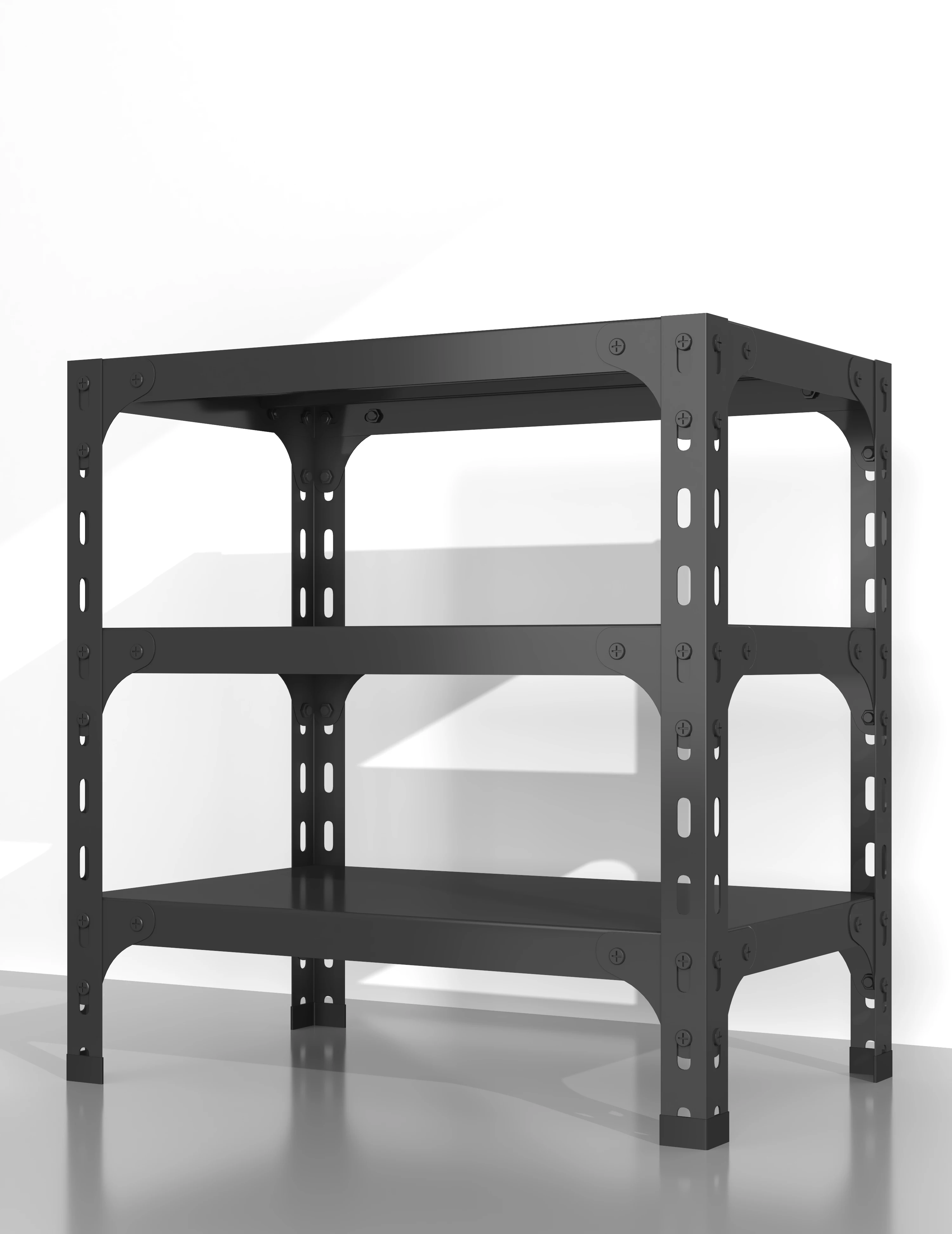 Warehouse Racks Multi Level Racks Metal Angle Steel Shelf and Supermarket Shelving Light Metal Rack