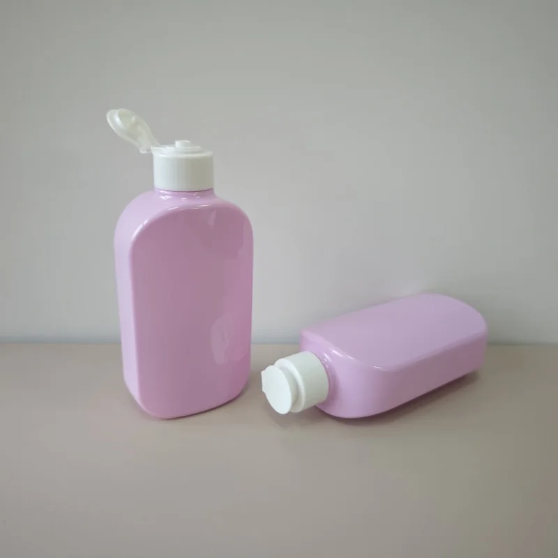 300ml Personal Care Lotion Packaging Bottle Pet Flat Bottle With Flip Cap
