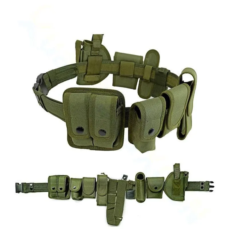 Premium Outdoor Tactical Belt Set Security Modular Equipment Multi-pockets Hip Pack Training Hunting Multifunctional Belt Bag