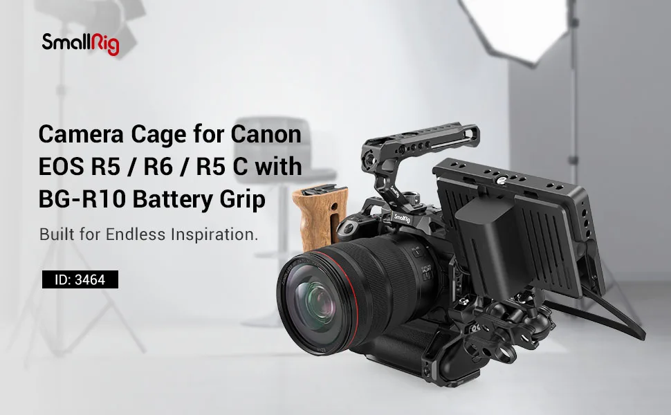 Smallrig R5 / R5 C / R6 Camera Cage for Canon R5/R6/R5 C with Bg-R10 ...