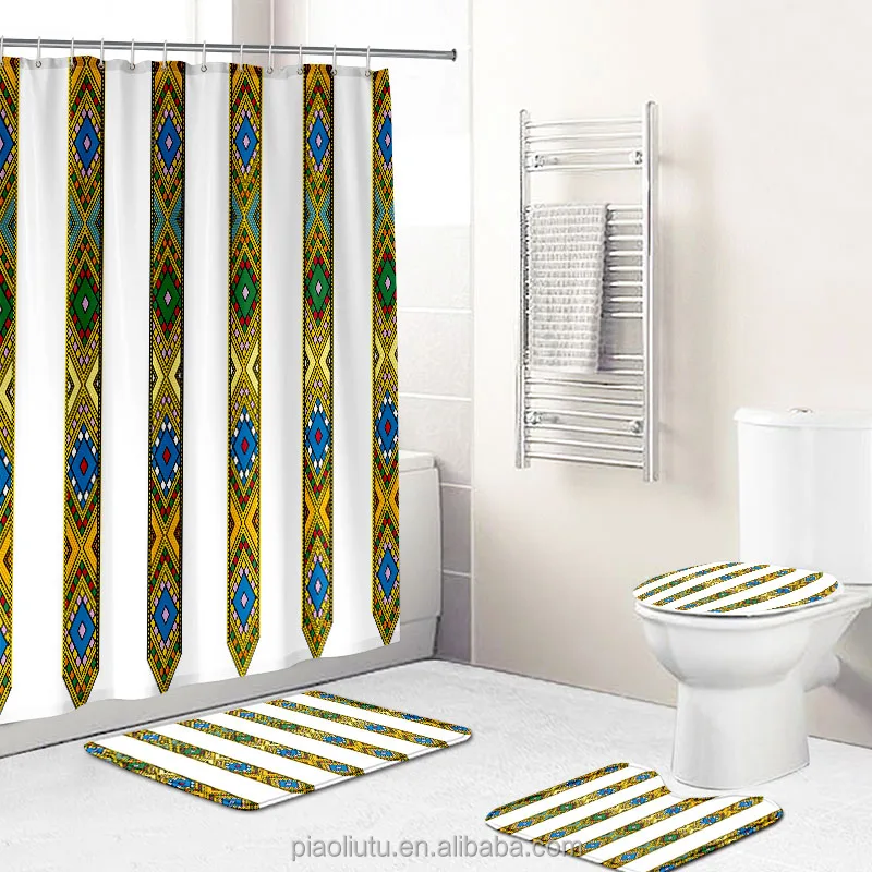Custom Sets 3D Digital Printed Shower Curtain - China Printed Shower  Curtain Bathroom and 3D Digital Printed price