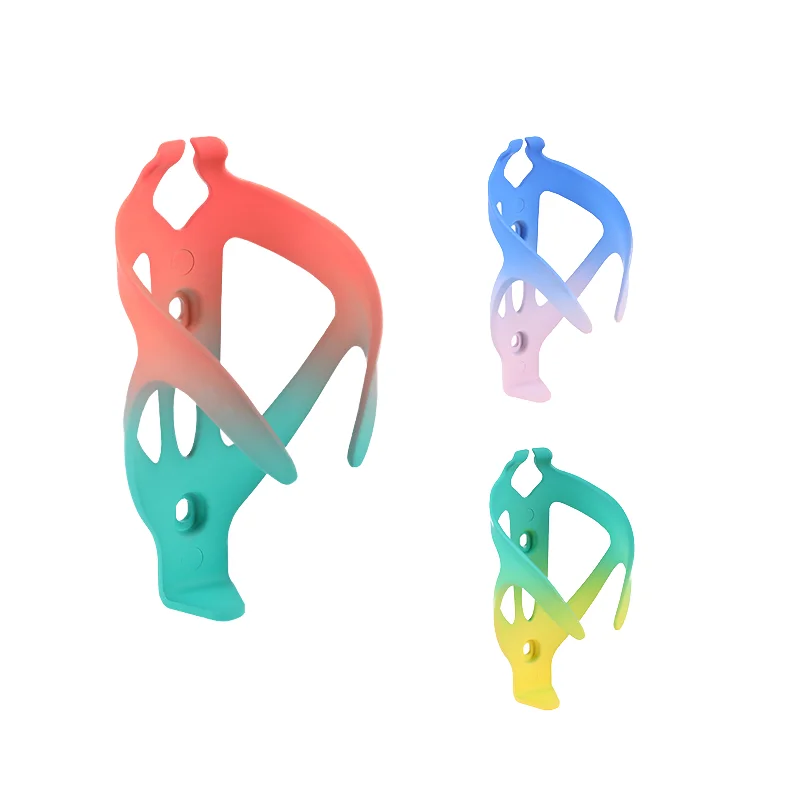 Customized Lightweight High Tenacity Gradient Color PC Bicycle Bottle Holder for Mountain & Road Bikes