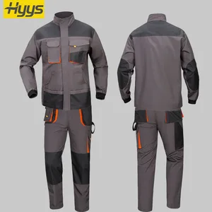 Wholesale Workwear Suit Durable Construction Work Coverall Wear Resistant Work Jacket and Pants Workshop Clothing