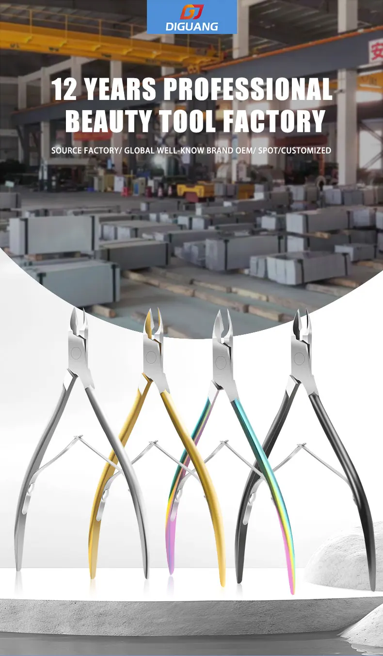 Beauty Tool Factory Customized Nailclippers Stainless Steel Golden Cuticle Clipper Wholesale