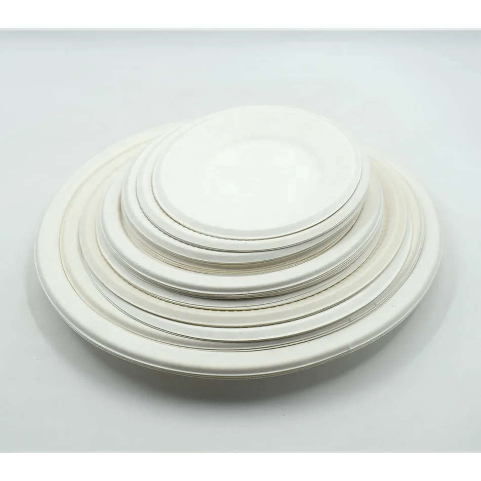 Wholesale Custom Print Small Batch Food Grade Paper Dish Wedding Party Dinner Gold Foil Cake Dessert Paper Plate