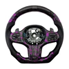 LED+Forged Carbon+Leather+Purple Stitching