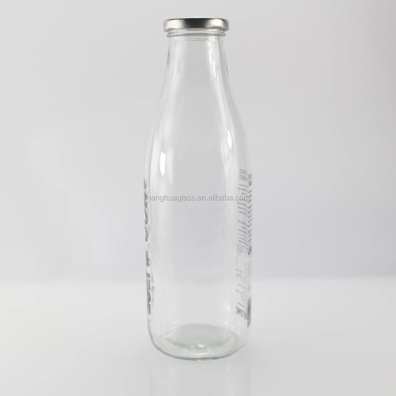 Logo 1/2 Liter Glass Milk Bottle