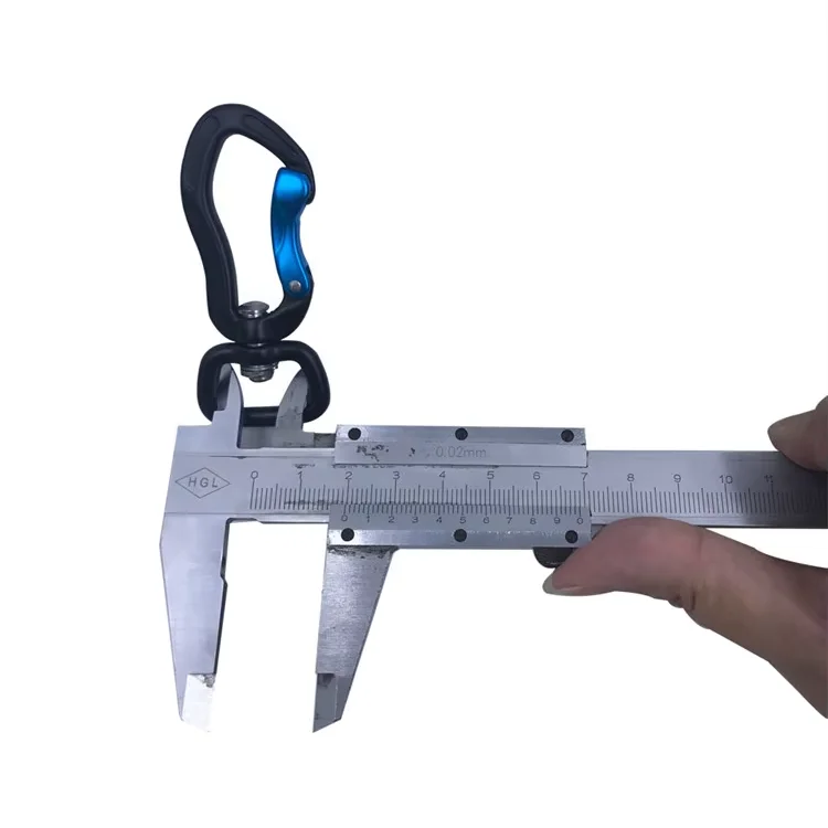 High Quality Aluminum Carabiner Screw Locking Spring Clip D Shaped Hook with Eye for Dog Leash