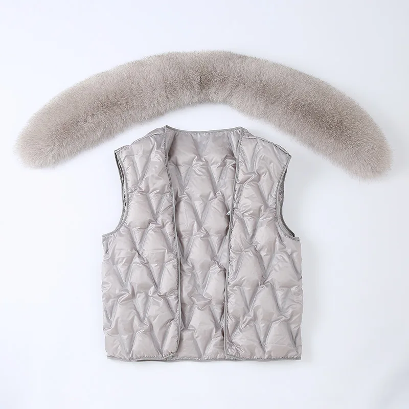 Winter Long Wool Trench Coat Fashion Detachable Fox Fur Collar Cashmere Coat For Men - Image 6