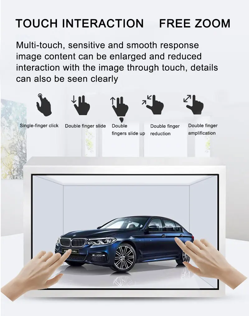 32-Inch Transparent Smart Touch Screen LCD Showcase Cabinet FHD Display Android Windows System Indoor Advertising Equipment manufacture