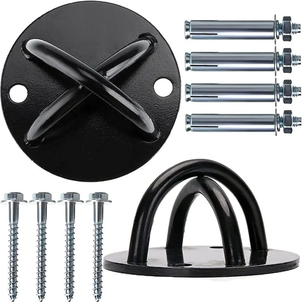 SUNMALL Wall/Ceiling Mount Anchor Bracket for Suspension Straps Gymnastic Rings,Olympic Rings,Yoga Swing & Hammock,Battle Ropes,Body Weight Strength Training Systems&Boxing Equipment 