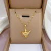Colgante de cobre con cadena de acero titanio E104