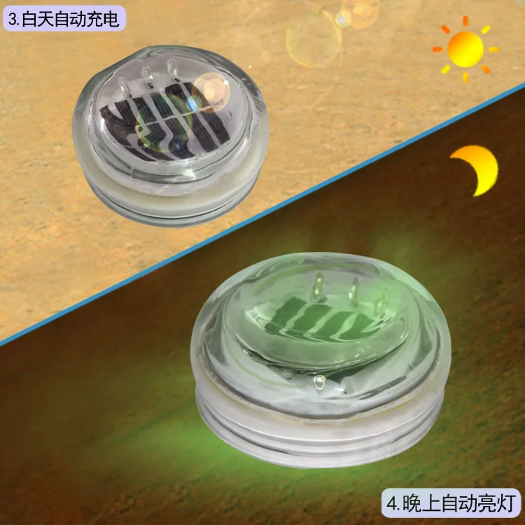 15T Round Soalr Road Stud IP68 Tempered Glass Solar LED Garden Light