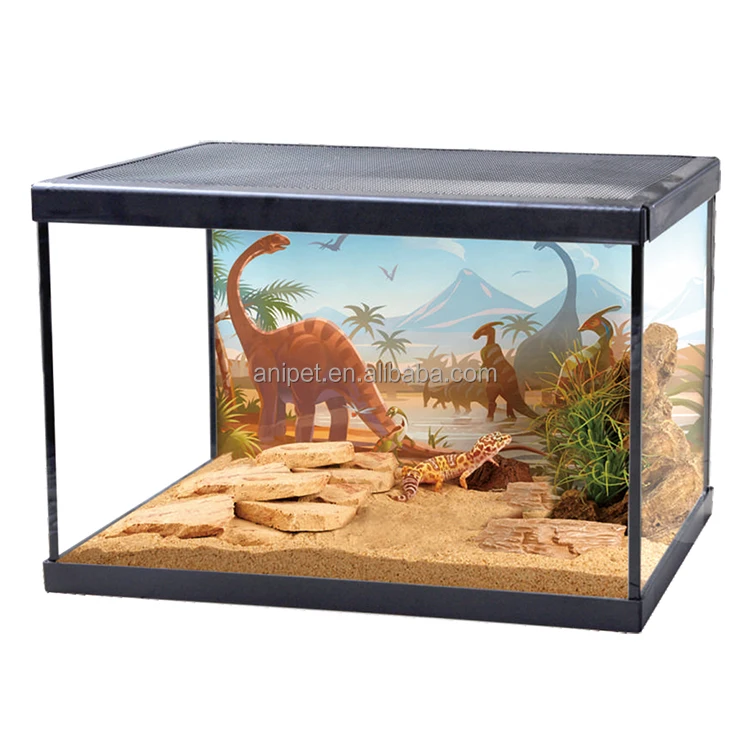 resun hot sale cheap reptile glass terrarium cage for frog gecko metal net climbing pet cage frog gecko snake