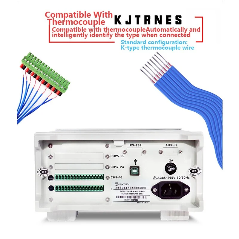 IV380 16 Channel Multi Channel Temperature Data Logger High Resolution USB Temperature Data Logger Temperature Inspection