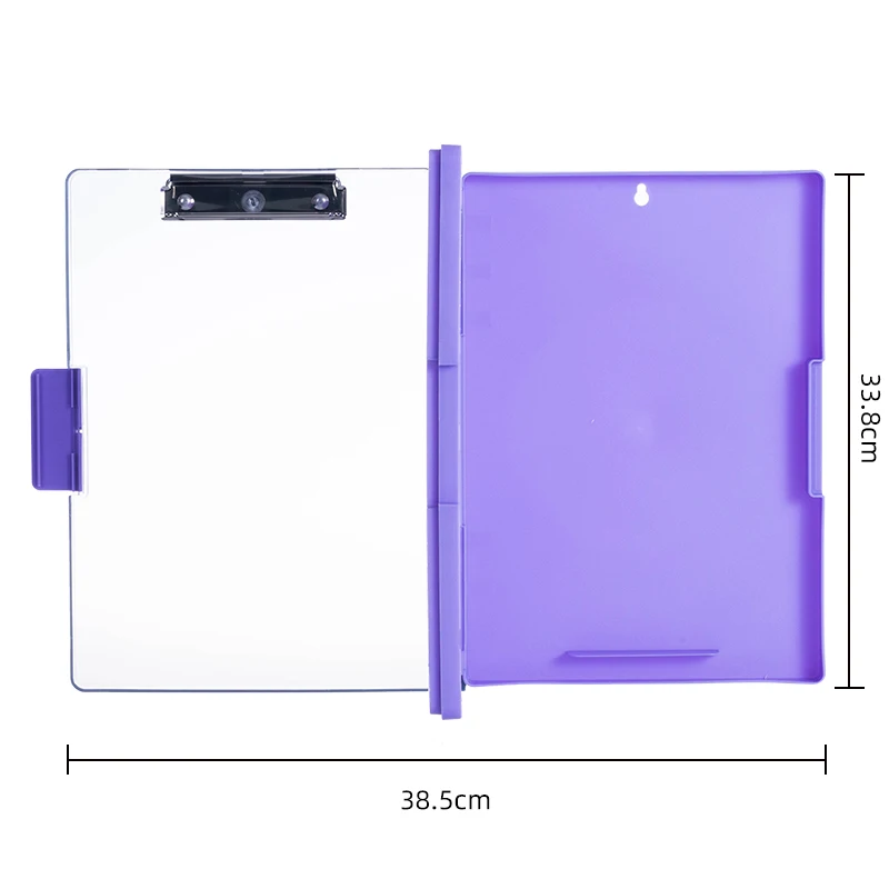 PRAISE Clear Visible Top Panel Storage Clipboards Plastic Side Opening Clip Boards Nursing Clipboard Folder