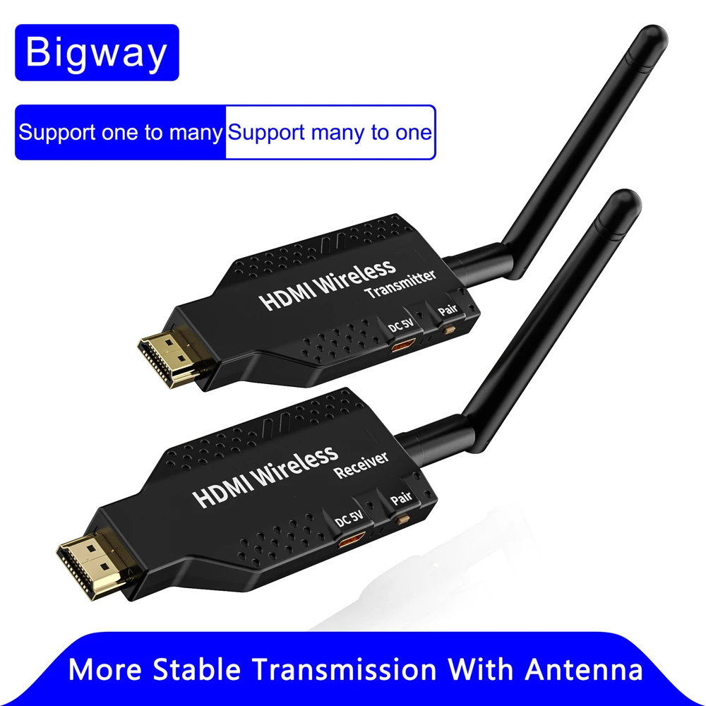Hdmi Wireless 1080p Trasmettitore Ricevitore HDMI Wireless AXFEE 1080P - Estensione 50m, 2.4G/5G, Per PC TV Proiettore Axfee Estensione Hdmi 50m