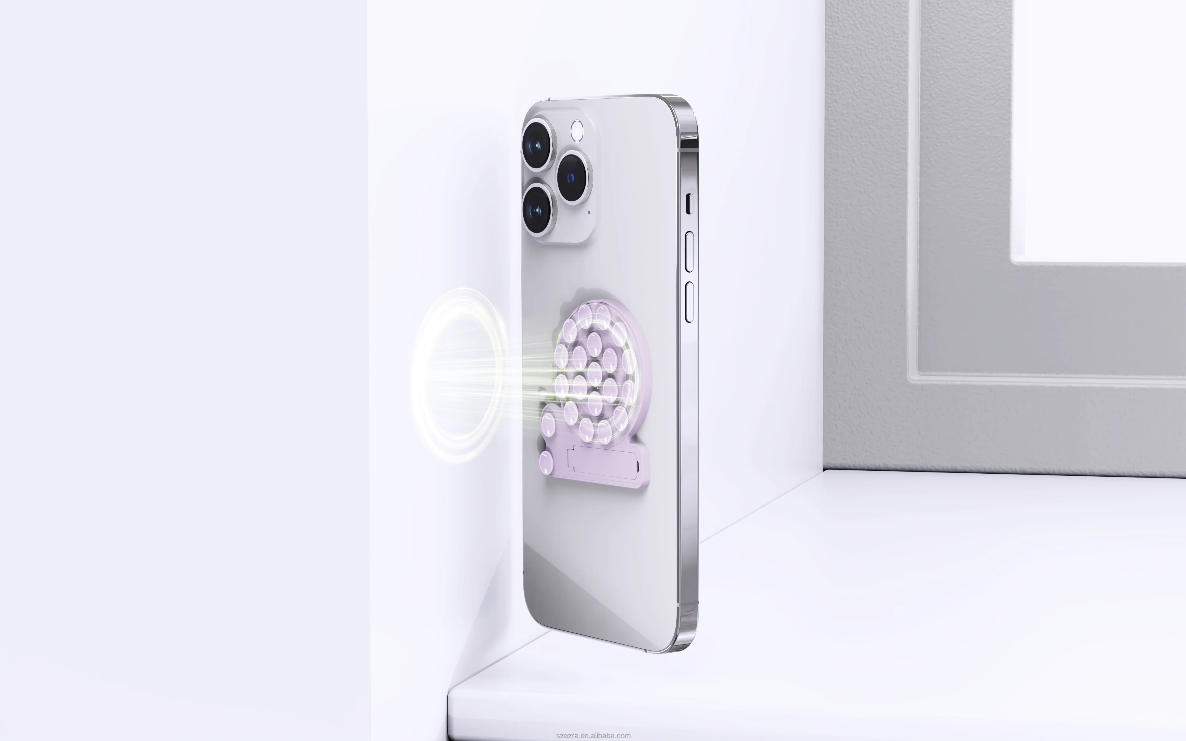 EZRA HL136 Magnetic Phone Bracket N52 Magnet 360 Rotation Silicone Stand Multiple Colors Pink Purple Green White iPhone Samsung