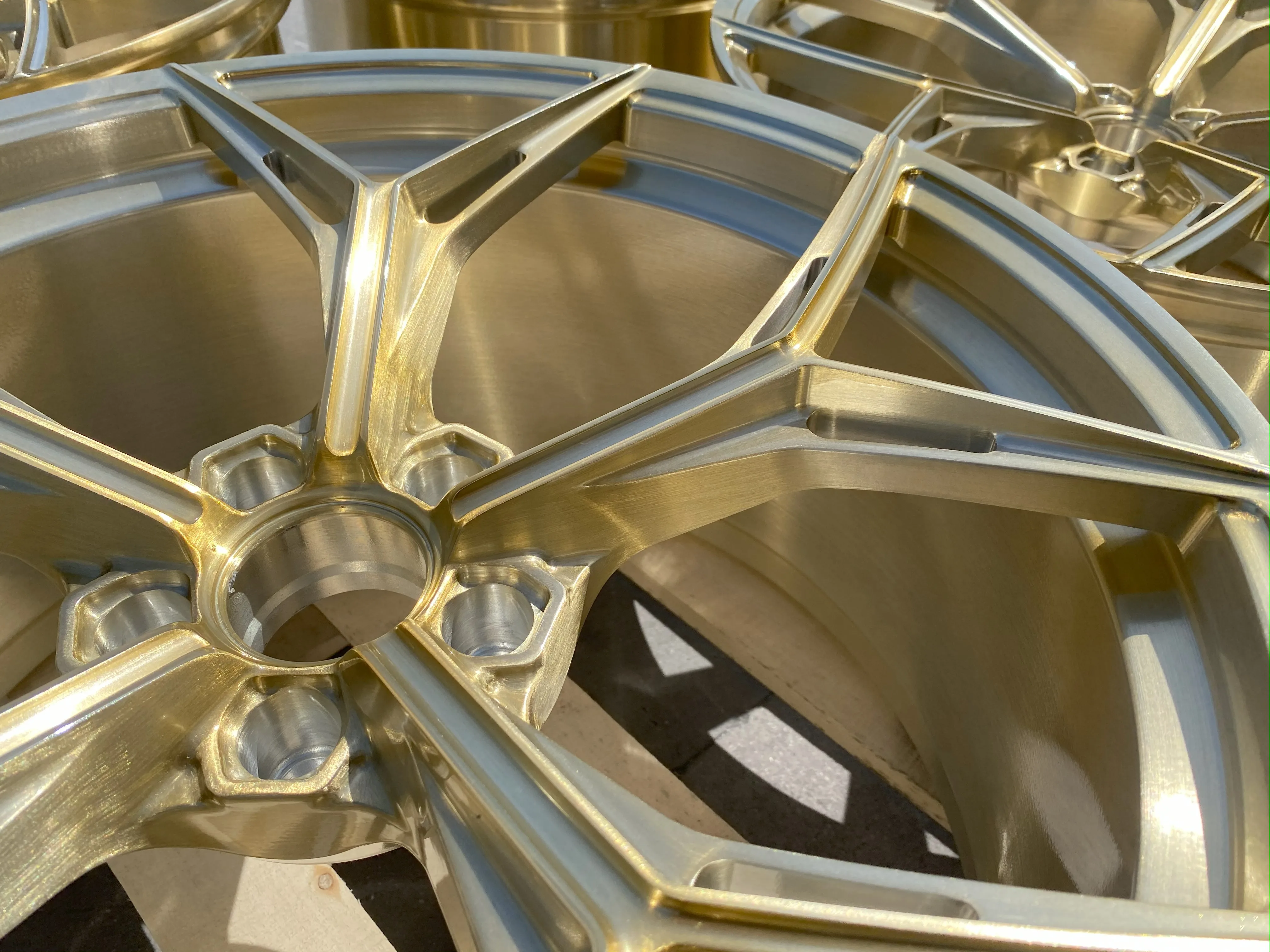 GVICHN brushed gold finished custom forged wheels 16 - 26 inch aluminum alloy rims 5x112 5x114.3 5x120 wheel hub