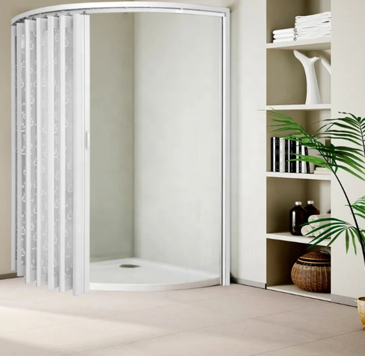 PVC Folding Door Plastic Lockable Concertina Doors for Bathrooms