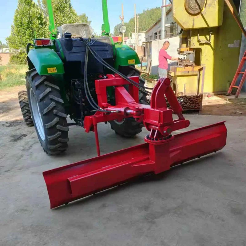 Land Scraper, Land Leveling Machine and Snow Scraper Installed on Agricultural Tractors