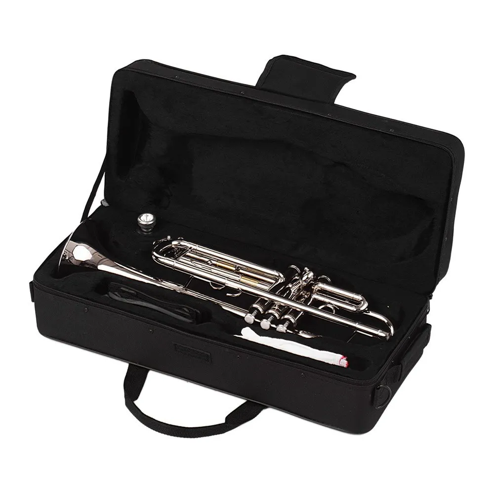 Trumpet Bb Pitch + Nickel Unique Black With Case And