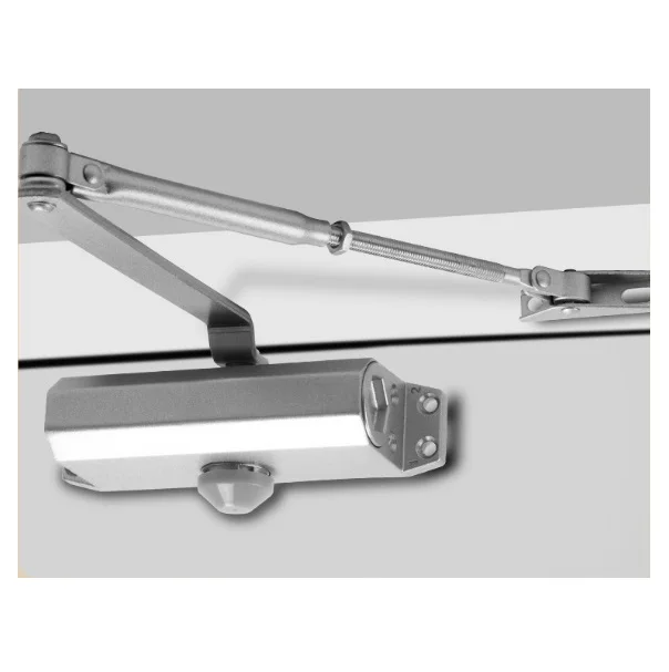 Hydraulic buffer door closer, concealed door positioning, silent and