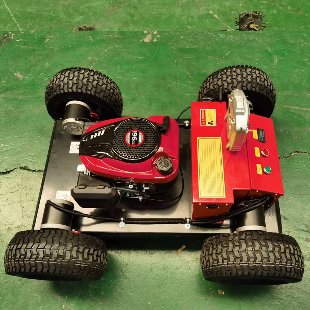 Cheaper Price 4WD 4x4 Wheel Robot Zero Turn Lawn Mower Tractor From China  Lawn Mower Robot