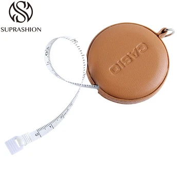 Mini PU leather Measuring Tape Embossed LOGO Measuring Tape Mini Round Measuring Tape