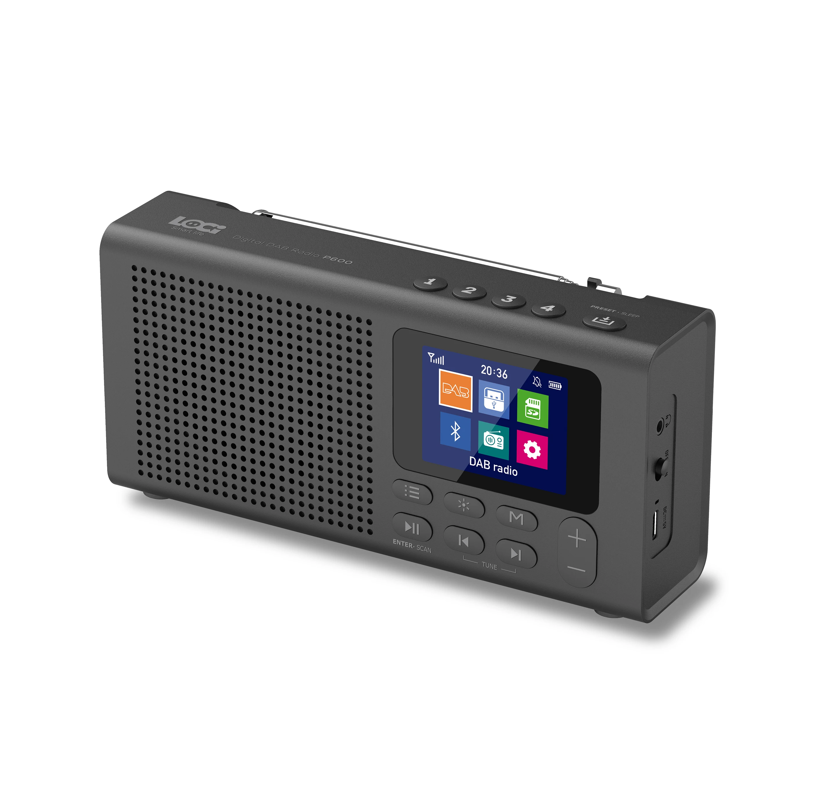 Portable Dab Radio Mains And Battery Powered Dab Fm Radio With Alarm