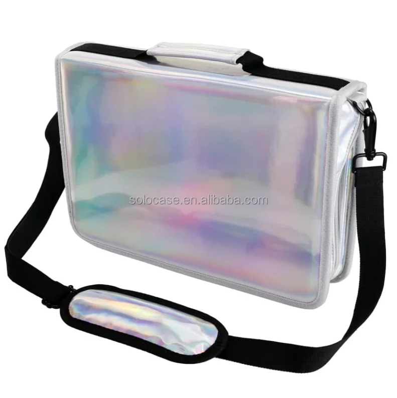 School Pencil Case with Holographic PU Leather
