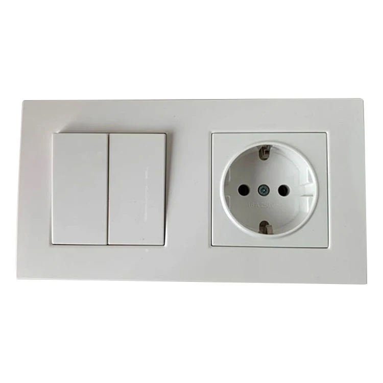 EU European 10A Electric Switch Socket Panel Standard EU Wall Switch